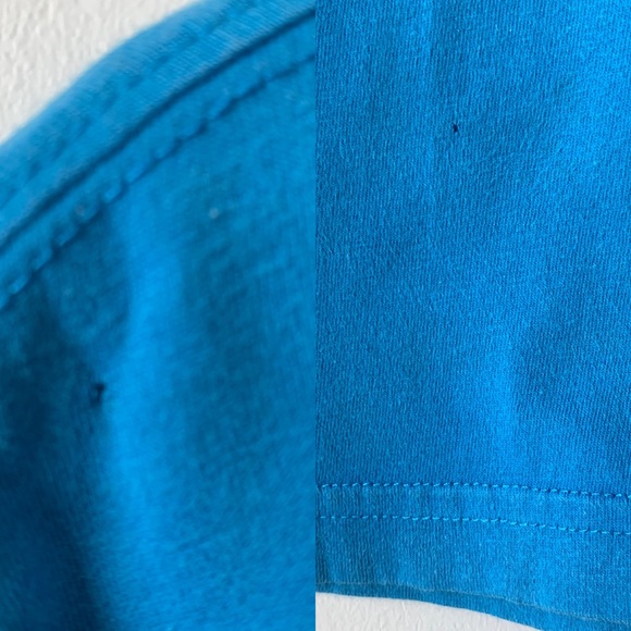 Bright Blue Vintage Jim Avignon Tiki Guy T-shirt - Picture 7 of 8